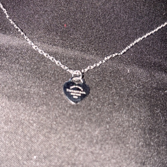Tiffany & Co. Silver Heart Charm Necklace - Picture 2 of 3